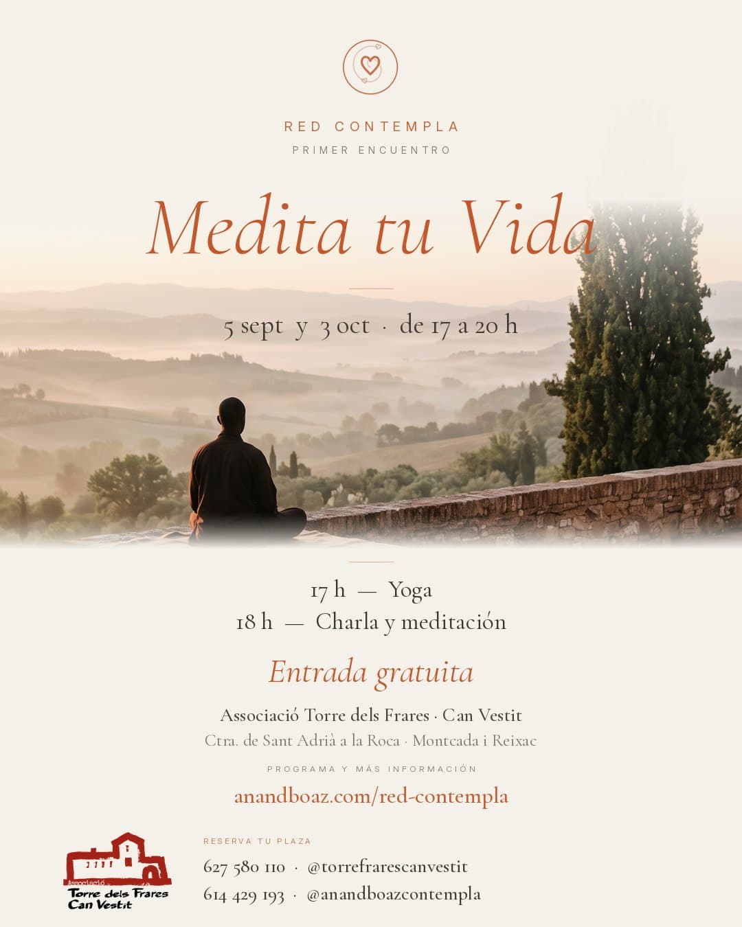 Cartel del encuentro Medita tu Vida